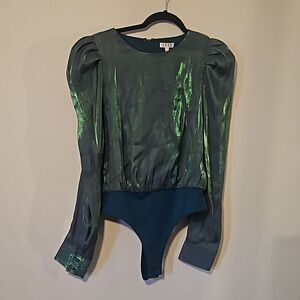 T C E C WOMAN BODYSUIT SHIMMER GREEN M